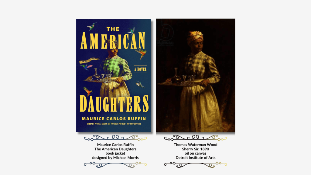 The cover of The American Daughters. The painting Sherry Sir.