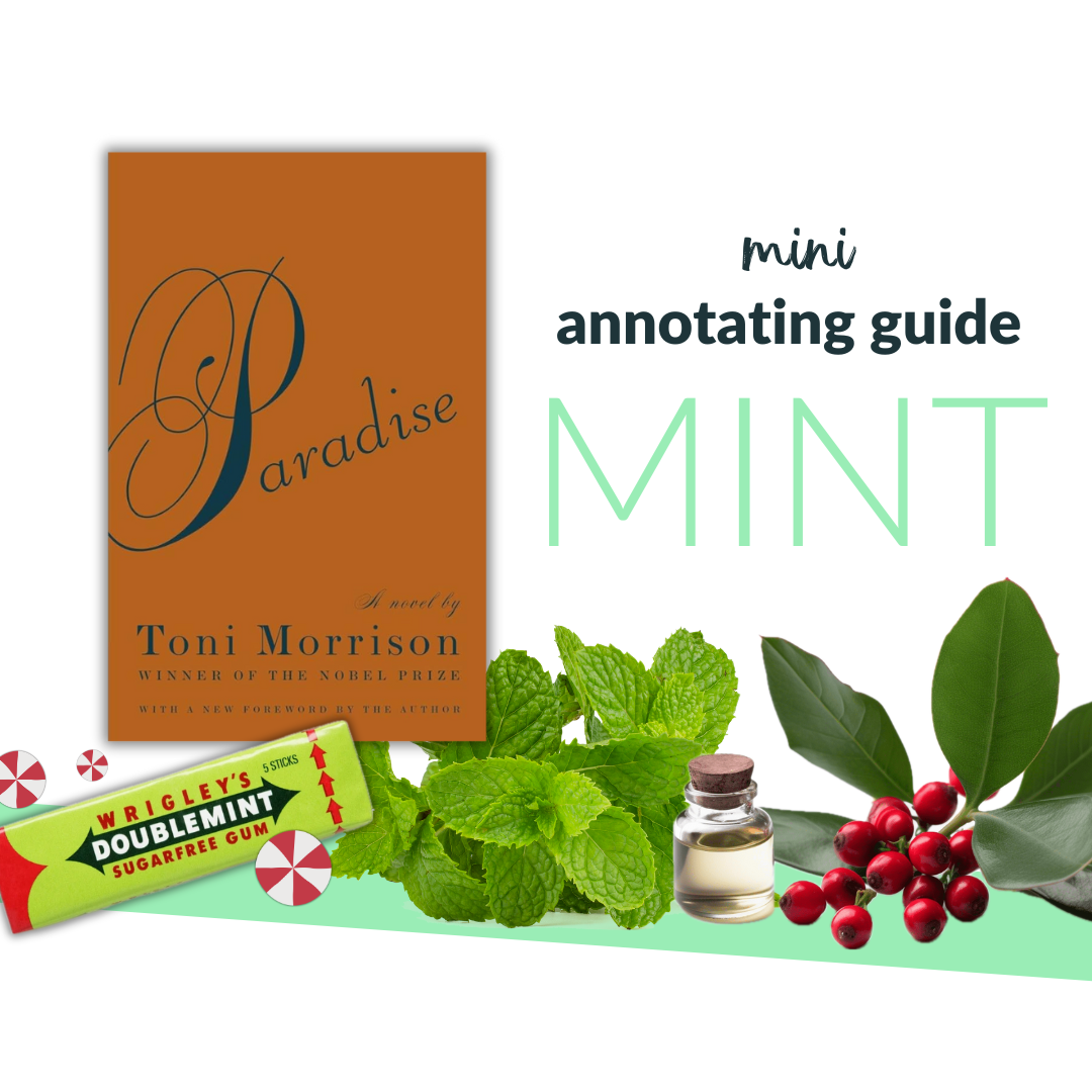 Mint Themes in Paradise by Toni Morrison, An Annotating Guide ...